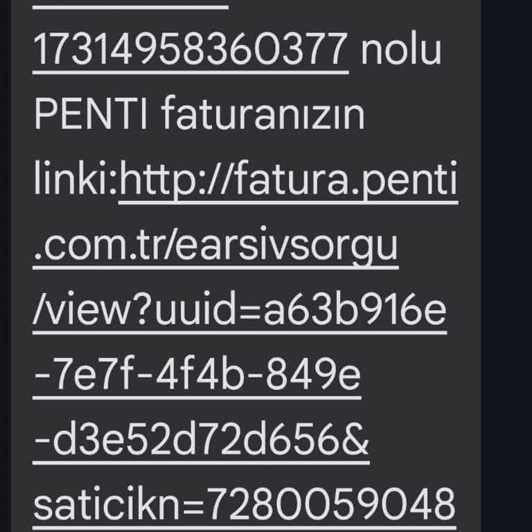 Yanlış Fatura Mesajı Hakkında Bilgi Talebi