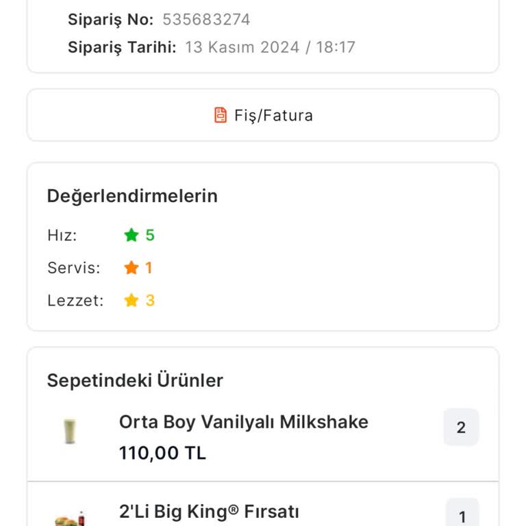 Eksik Sipariş Ve Yetersiz Müşteri Hizmetleri
