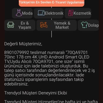 Trendyol Ve Vestel Arasında Kırık TV Sorunu