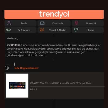 Trendyol Ve Vestel Arasında Kırık TV Sorunu