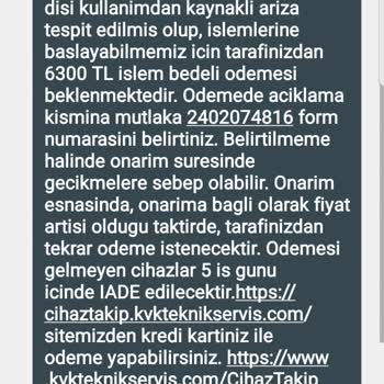 KVK Servisinde Hatalı Arıza Tespiti Ve Fahiş Onarım Ücreti