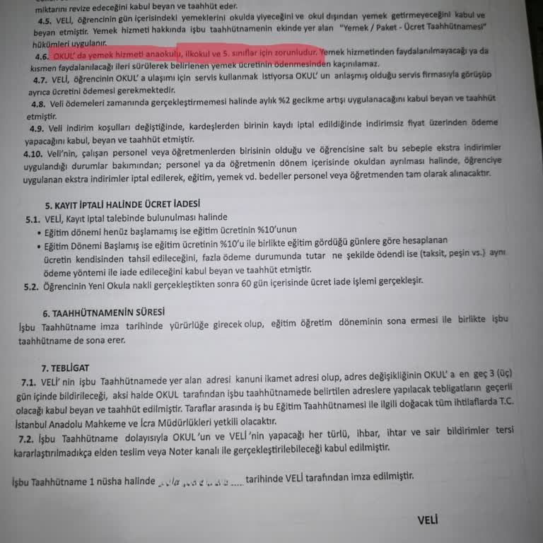 Uğur Okulları'nda Zorunlu Yemek Ücreti Şoku
