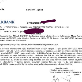 Halkbank Şubesinin Haksız İcra İşlemi Ve Yüksek Borç Talebi
