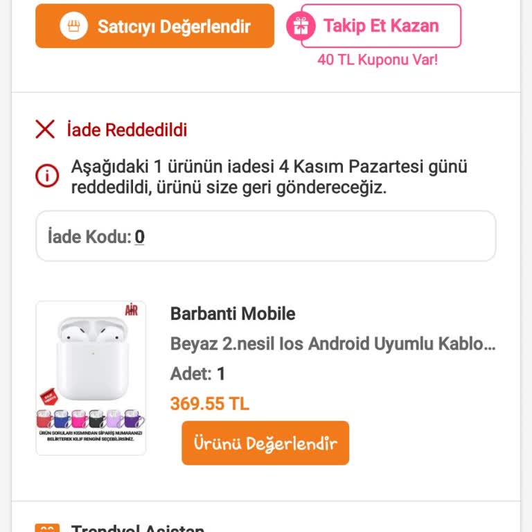 Trendyol'dan Aldığım Bozuk Kulaklık Ve İade Sorunu