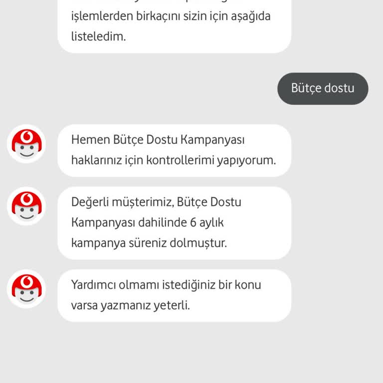 Vodafone Bütçe Dostu Kampanyasında Kod Sorunu