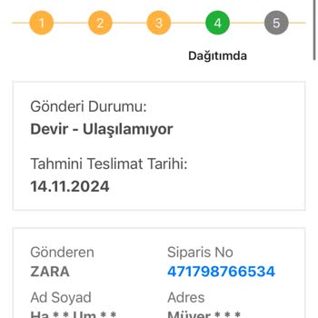 Zara Siparişimde Kargo Ve İletişim Sorunu