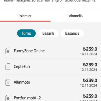 Haberim Olmadan Yapılan Ödemeler Ve Abonelikler