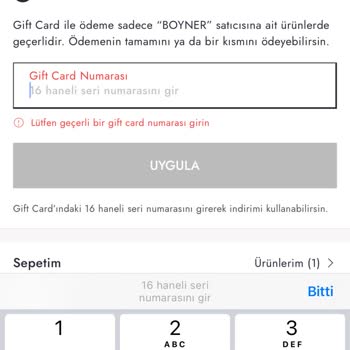 Multinet Gift Card İle Ödeme Sorunu
