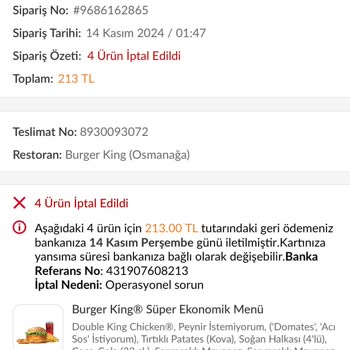 Trendyol Sipariş İptali Ve Müşteri Hizmetleri Sorunu