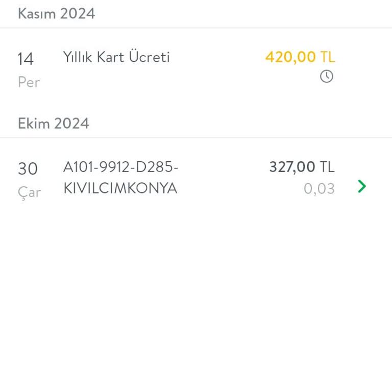 Yıllık Kart Ücreti İadesi Talebi