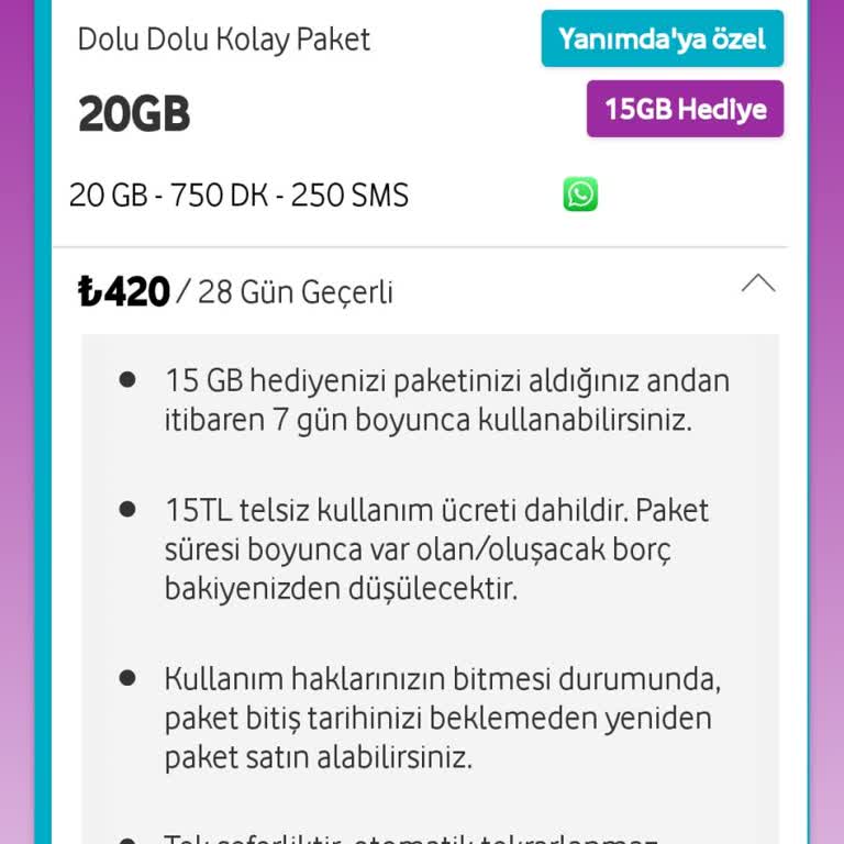 Hediye İnternet Paketi Yüklenmiyor