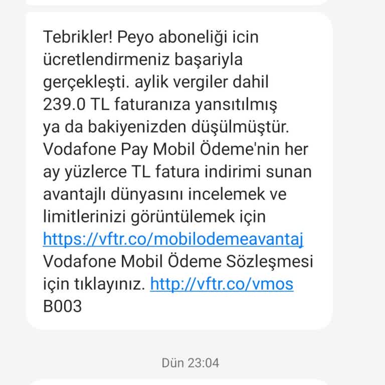 Vodafone Gece Yarısı Habersiz Üyelik Şoku
