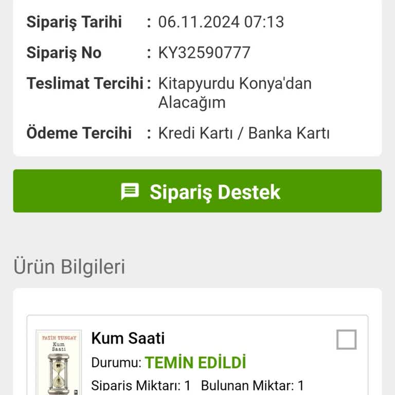 Teslimat Sorunu: Kitaplarım Nerede?