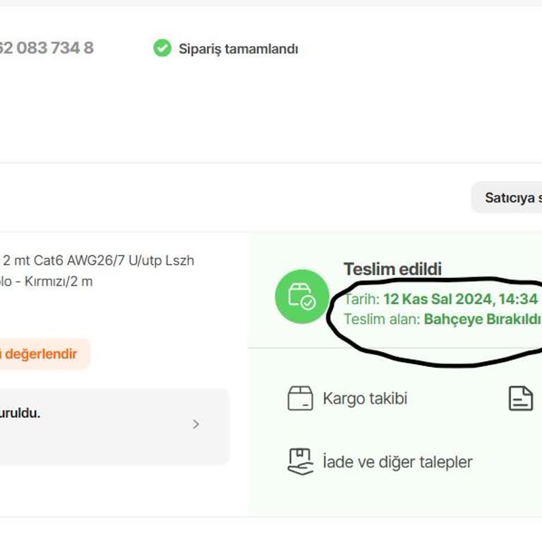 Teslim Edilmeyen Ürün Ve İlgisiz Müşteri Hizmetleri