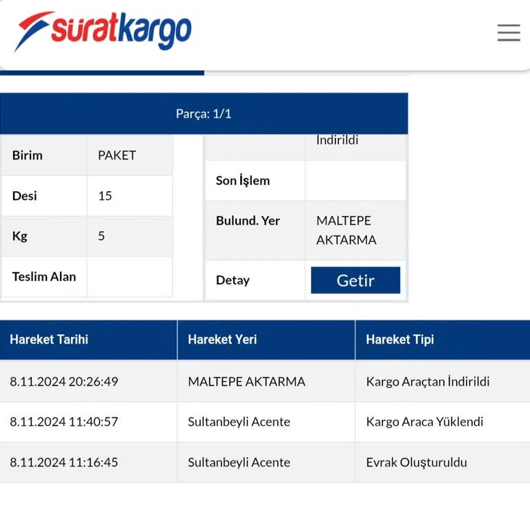Sürat Kargo'nun Teslimat Gecikmesi Sorunu