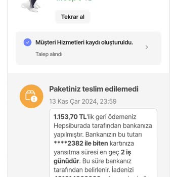 Kargom Teslim Edilmedi, İade Süreci Başladı