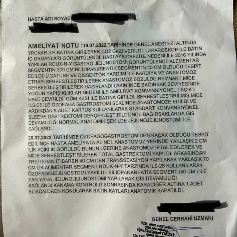 Ameliyat Hatası Ve İlgisiz Hastane Yönetimi