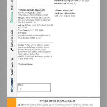 Hasarlı Televizyon Ve Yanıltıcı Müşteri Hizmetleri Süreci