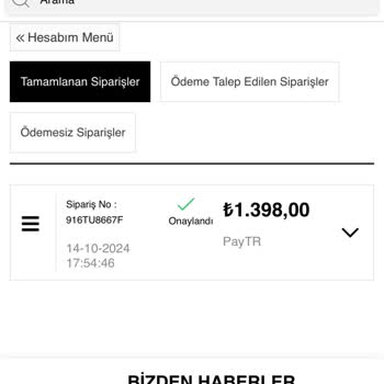 Sipariş Verdim, Ne Ürün Var Ne İade!