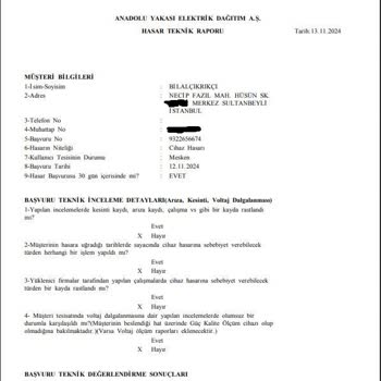 Elektrik Kesintisi Nedeniyle Zarar Gören Televizyon İçin Çözüm Arayışı