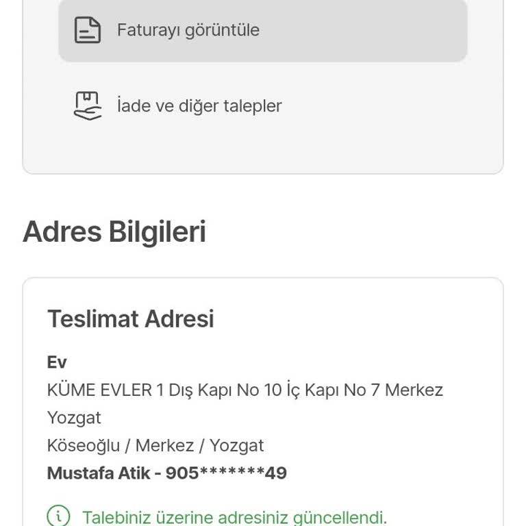 Yanlış Teslimat Adresi Ve İlgisiz Müşteri Hizmetleri Mağduriyeti