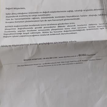 Skechers Ayakkabıda Renk Atması Ve Boyner'in Yetersiz Müşteri Hizmeti
