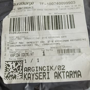 Yanlış Ve Eksik Ürün Gönderimi
