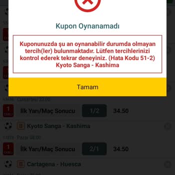 Maç Hatası Ve Seçeneklerin Açık Olmasına Rağmen Oynanmama Sorunu