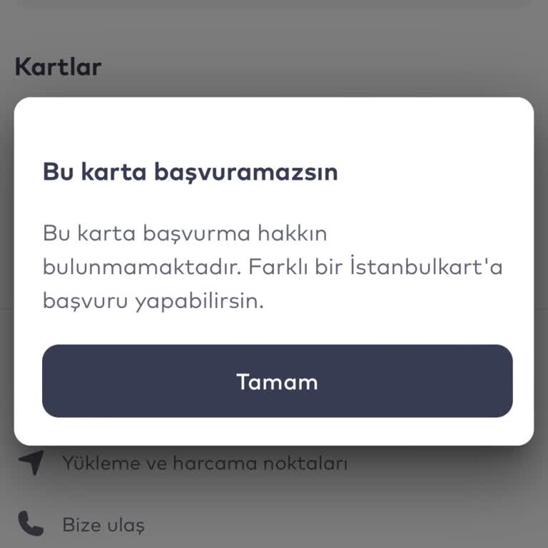 İstanbul Kart Başvurusunda Sürekli Sistem Hatası
