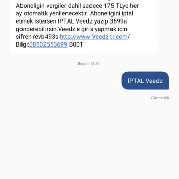 Veedz Uygulaması Üyelik Ücreti Haksız Kesildi