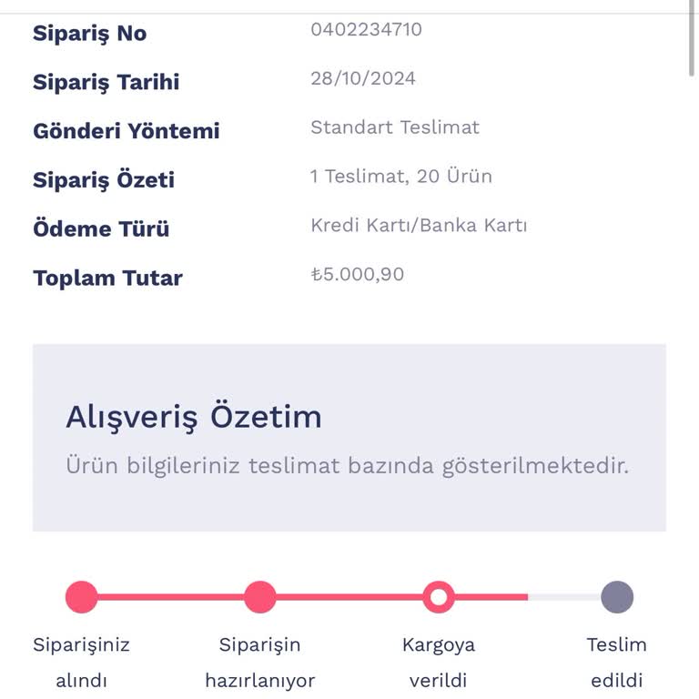 Teslimat Gecikmesi Ve İletişim Sorunu