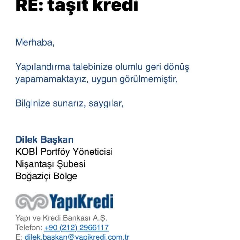 Yapı Kredi Bankası'nda Kredi Yapılandırma Engeli