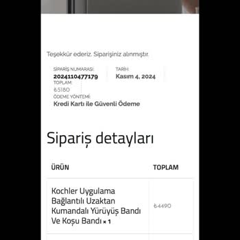 Koşu Bandı Siparişimde Para İadesi Sorunu