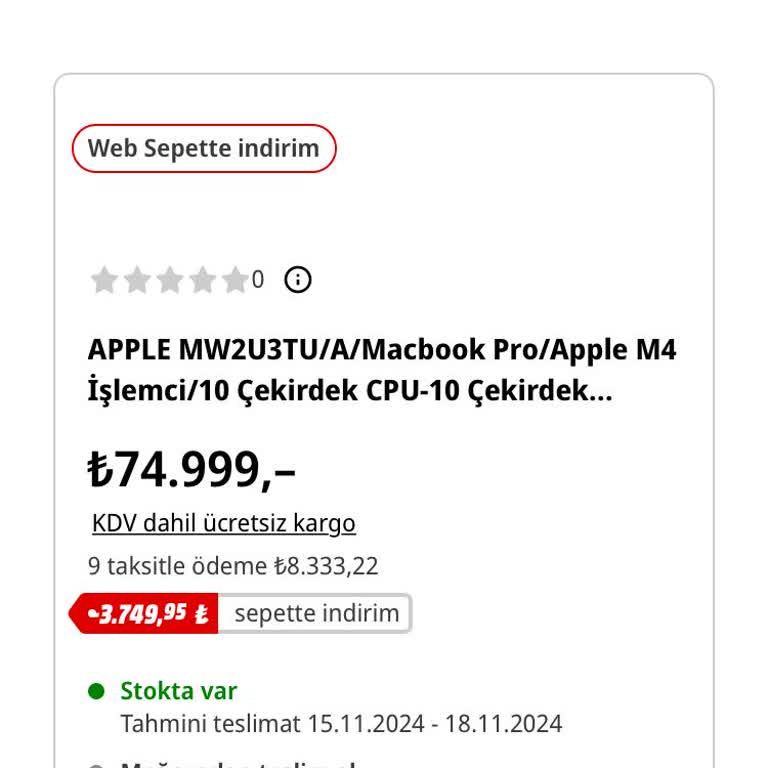 İndirim Sonrası Fiyat Farkı Mağduriyeti