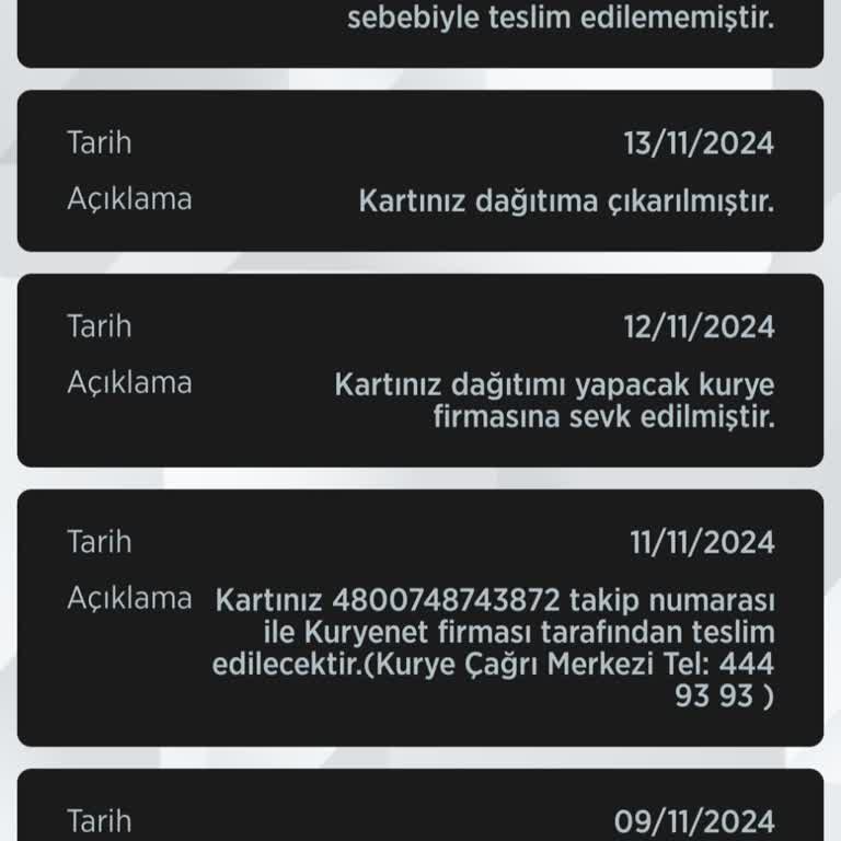 Kuryenet Dağıtım Sorunu: Kart Teslim Edilemiyor