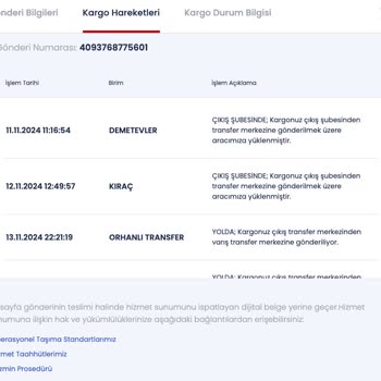 Aras Kargo'da Kaybolan Zaman: Teslimat Sorunu