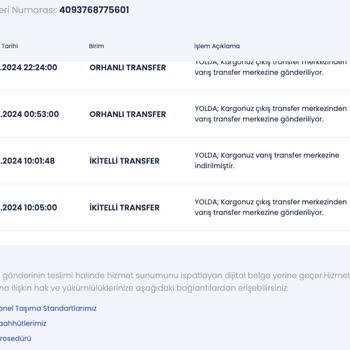 Aras Kargo'da Kaybolan Zaman: Teslimat Sorunu