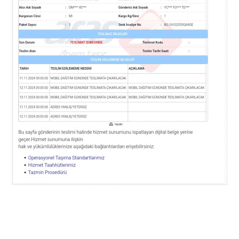 Kargo Teslimatında Adres Sorunu Ve İletişim Eksikliği