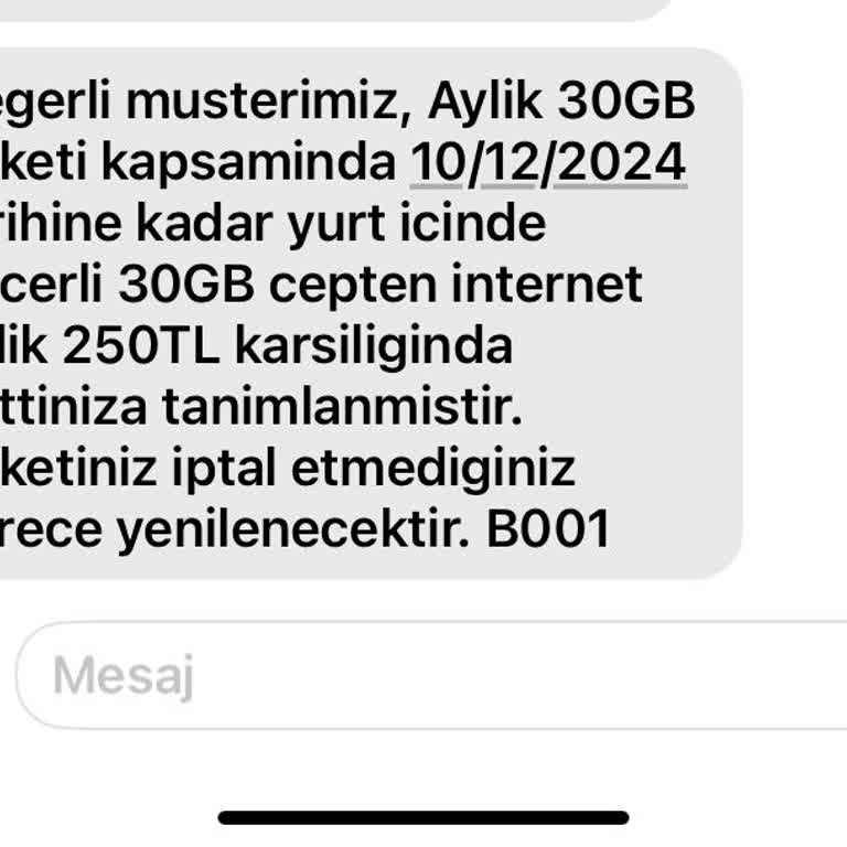 Zorla Tanımlanan Paket Ve İptal Engeli