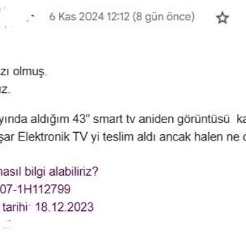 11 Aylık TV'nin Aniden Bozulan Ekranı Ve İlgisiz Müşteri Hizmetleri