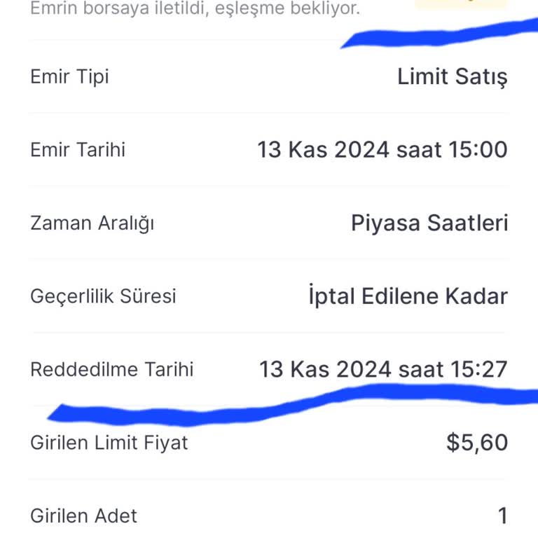 Midas Programında Emir Reddetme Ve İletişim Sorunu