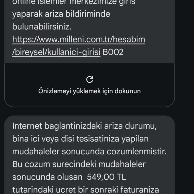 Millenicom'dan Haksız Servis Ücreti Talebi