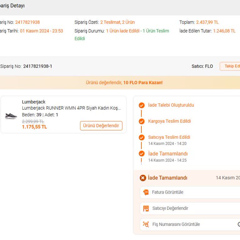 FLO'dan Aldığım Ayakkabı Hala Gönderilmedi, Mağduriyet Yaşıyorum