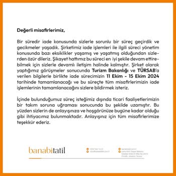 Banabitatil İle Tatil Hayal Kırıklığı Ve Para İadesi Sorunu