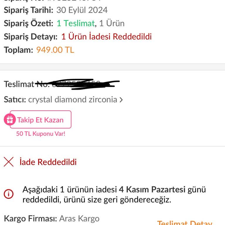 Trendyol'da Sertifikasız Pırlanta Ve Yetersiz Destek!