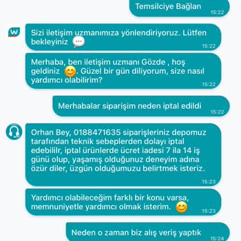 Watsons'un Keyfi Sipariş İptalleri