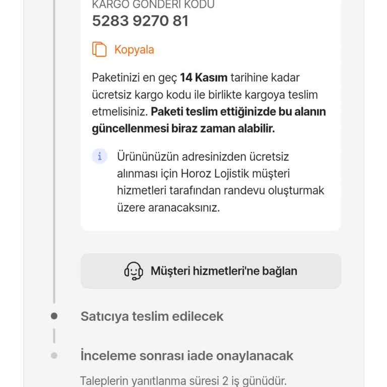 Horoz Lojistik İade Sürecinde İletişim Eksikliği