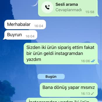 Eksik Ürün Ve İletişimsizlik Sorunu
