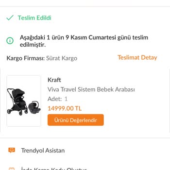 Eksik Teslimat: Bebek Arabasının Sadece Puset Kısmı Geldi