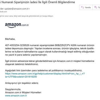 Amazon'dan Alınan Ayakkabılar Kısa Sürede Deforme Oldu